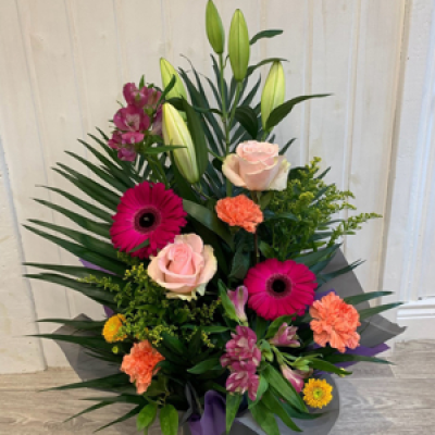 Modern display  -  Modern vibrant arrangement in oasis. 